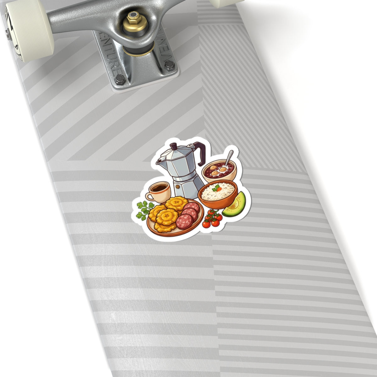 Breakfast Spread Kiss-Cut Sticker — Coffee, Arepas & Arepa Toppings Sticker