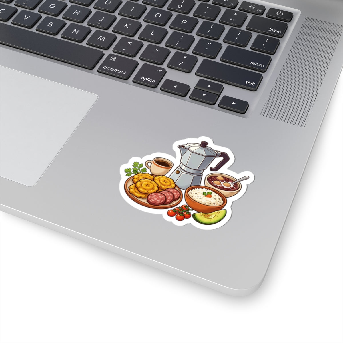 Breakfast Spread Kiss-Cut Sticker — Coffee, Arepas & Arepa Toppings Sticker
